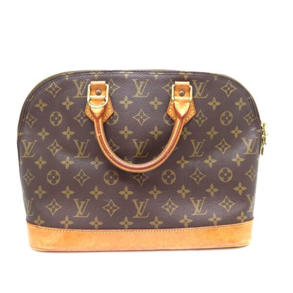 a23 9552 1 Louis Vuitton Alma Monogram Canvas Handbag Brown