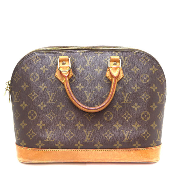 a23 9552 2 Louis Vuitton Alma Monogram Canvas Handbag Brown