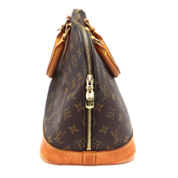 a23 9552 3 Louis Vuitton Alma Monogram Canvas Handbag Brown