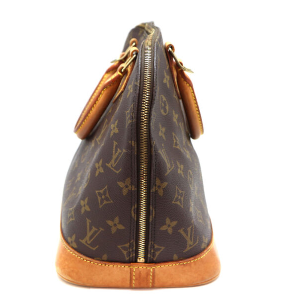 a23 9552 4 Louis Vuitton Alma Monogram Canvas Handbag Brown