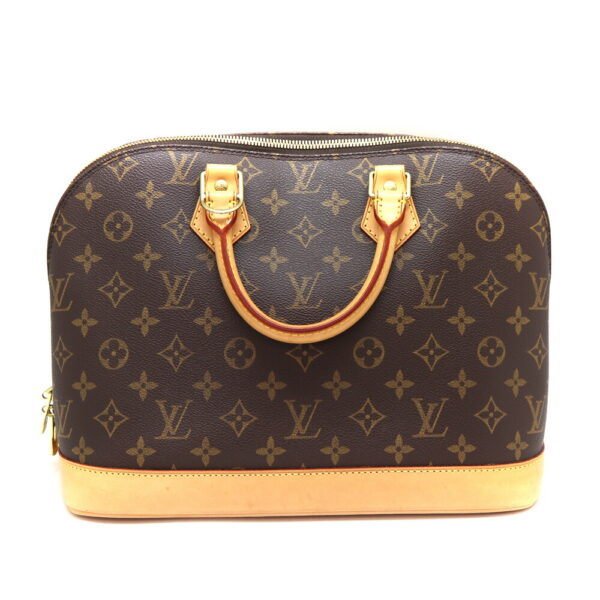 a23 9563 1 Louis Vuitton Alma Monogram Canvas Handbag Brown