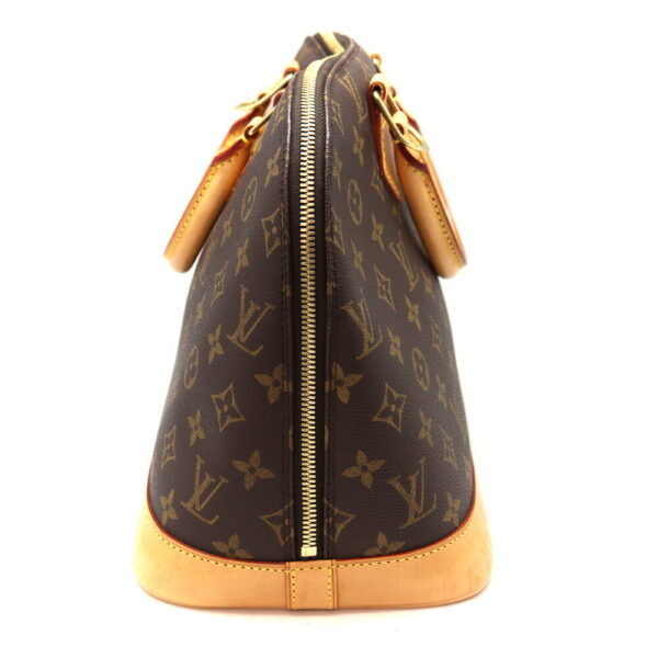 a23 9563 3 Louis Vuitton Alma Monogram Canvas Handbag Brown