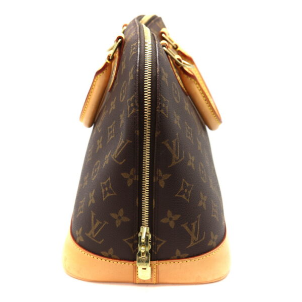 a23 9563 4 Louis Vuitton Alma Monogram Canvas Handbag Brown