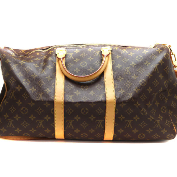 a23 9853 2 Louis Vuitton Keepall Bandouliere 50 Bag Brown