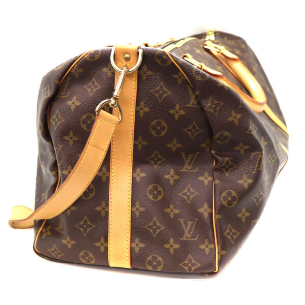 a23 9853 3 Louis Vuitton Keepall Bandouliere 50 Bag Brown