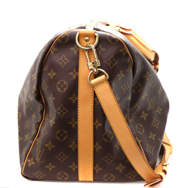 a23 9853 4 Louis Vuitton Keepall Bandouliere 50 Bag Brown