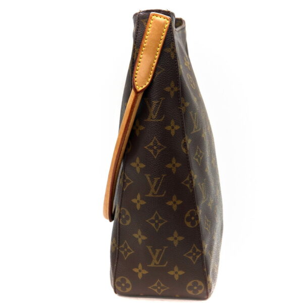 a24 144 3 Louis Vuitton Looping GM Monogram Canvas Handbag Brown