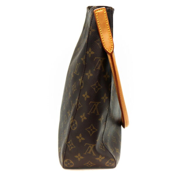 a24 144 4 Louis Vuitton Looping GM Monogram Canvas Handbag Brown