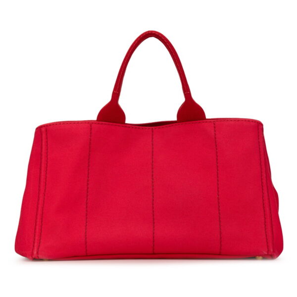 a8ponk0ffmy629hh 3 Prada Canapa L Triangle Plate Tote Bag Red