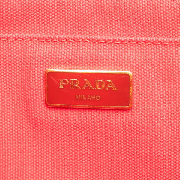 a8ponk0ffmy629hh 6 Prada Canapa L Triangle Plate Tote Bag Red