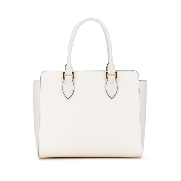 amo8jr4265lo5nv0 3 Prada Saffiano 2WAY Shoulder Bag White