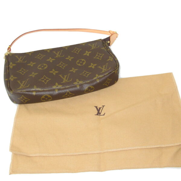 b6 Louis Vuitton Pochette Accessory Pouch Monogram Canvas Brown