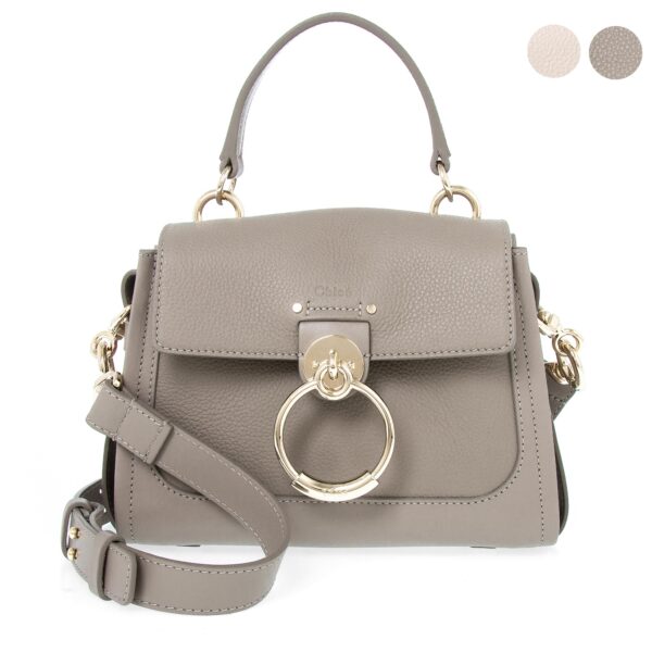 bag0193 01 Chloe Tess Mini Day Bag Leather Greige