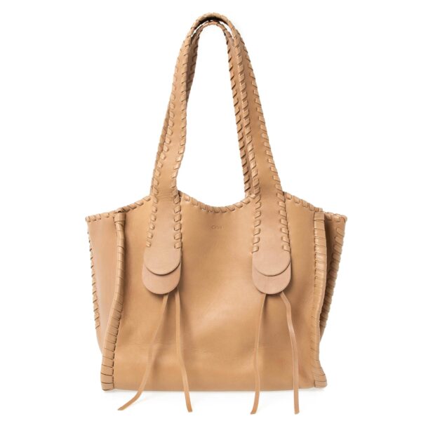 bag0201 01 Chloe Mony Medium Tote Bag Leather Tan