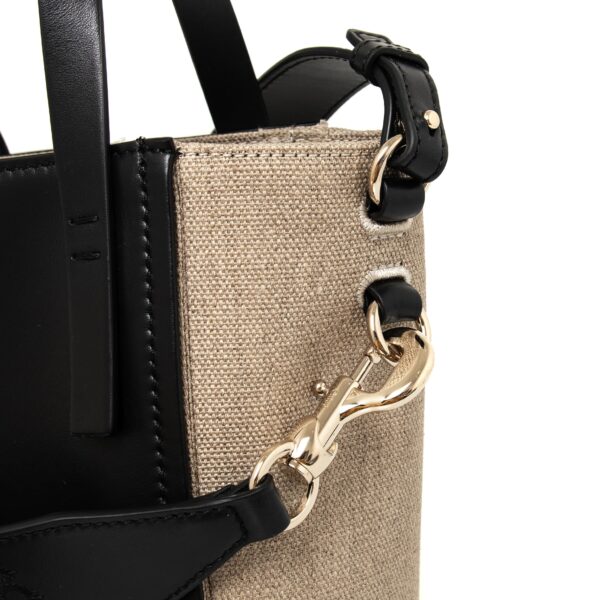 bag0210 07 Chloe Sense Small Tote Bag Leather Black