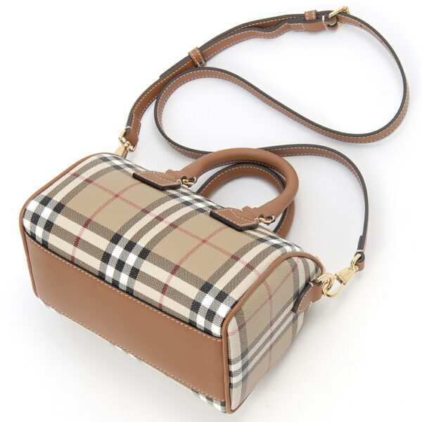 bb8071357 1 Burberry Check Handbag Biege