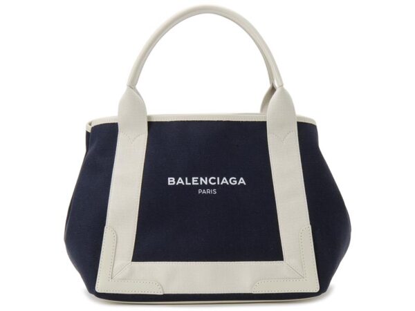 bc339933 k9h1n 4092 Balenciaga Blue Cabas S Canvas Tote Bag Blue