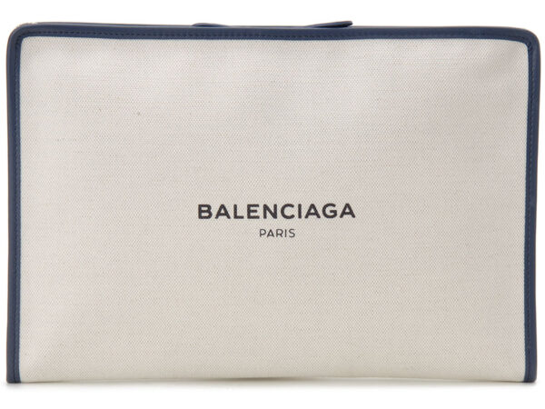 bc491542 aq37n 9282 Balenciaga Clutch Canvas Blue Pouch