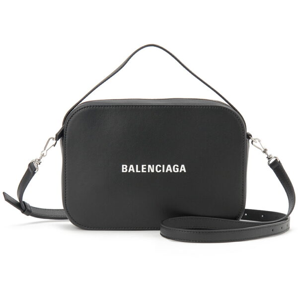 bc608654 dlq4n 1000 Balenciaga Everyday Leather Shoulder Bag Black