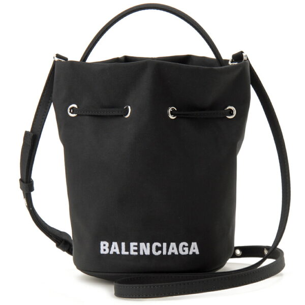 bc656682 h854n 1060 Balenciaga Wheel Shoulder Bag Black