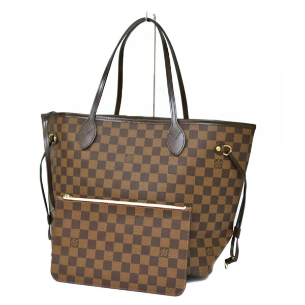 c20 5595 1 Louis Vuitton Neverfull MM Tote Bag Damier Pink Brown