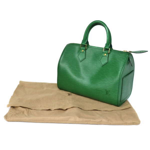 c20 5925 11 Louis Vuitton Speedy 25 Bag Epi Green