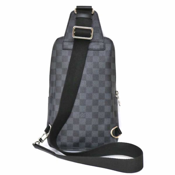 c21 1334 3 Louis Vuitton Avenue Sling Bag Body Bag Damier Black Navy