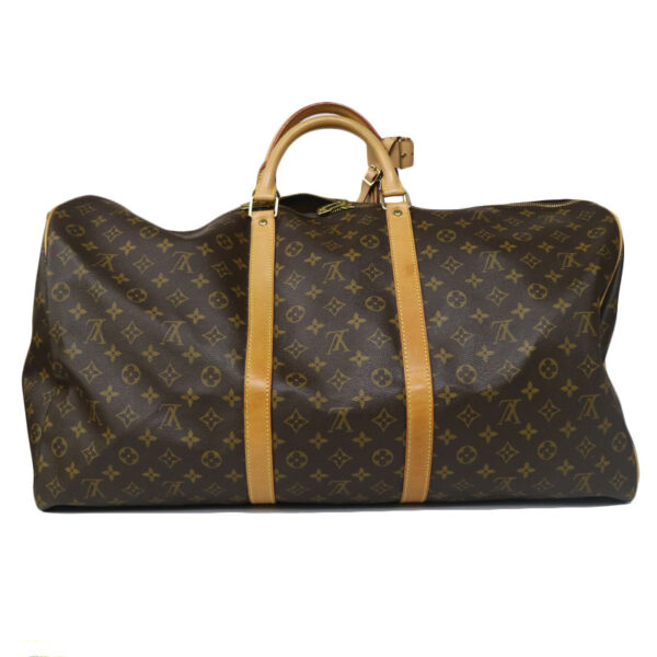 c21 1436 3 Louis Vuitton Keepall Bandouliere 60 Bag Monogram Brown