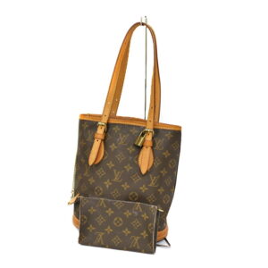 c21 2313 1 LOUIS VUITTON Monogram Palermo PM Tote Bag Brown