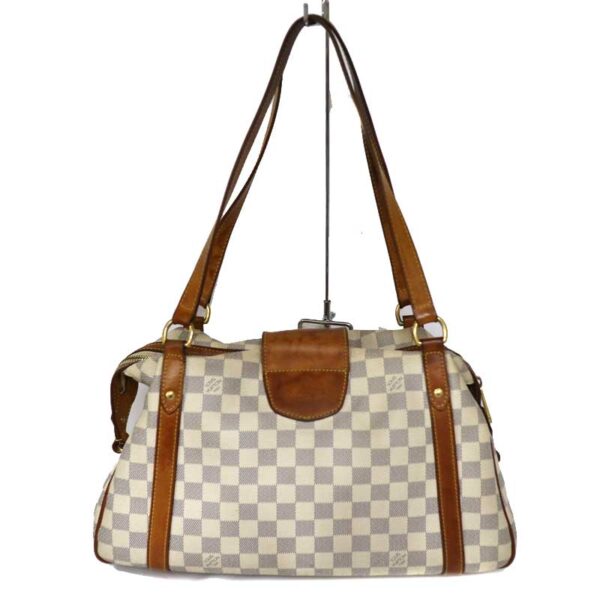 c21 3484 4 Louis Vuitton Stresa PM Shoulder Bag Damier Azur White