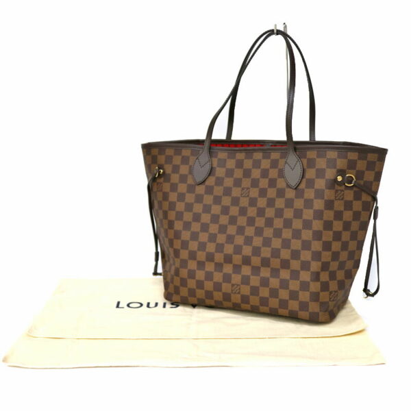 c21 3624 11 Louis Vuitton Neverfull MM Tote Bag Damier Ebene Brown