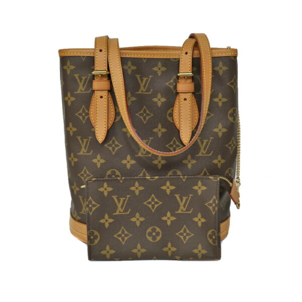 c21 3890 14 Louis Vuitton Petit Bucket Handbag Monogram Canvas Brown