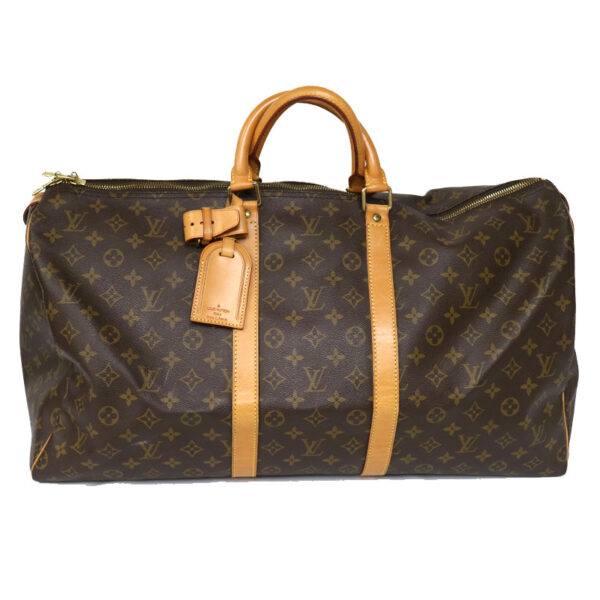 c21 4228 1 Louis Vuitton Keepall 55 Bag Monogram Canvas Brown