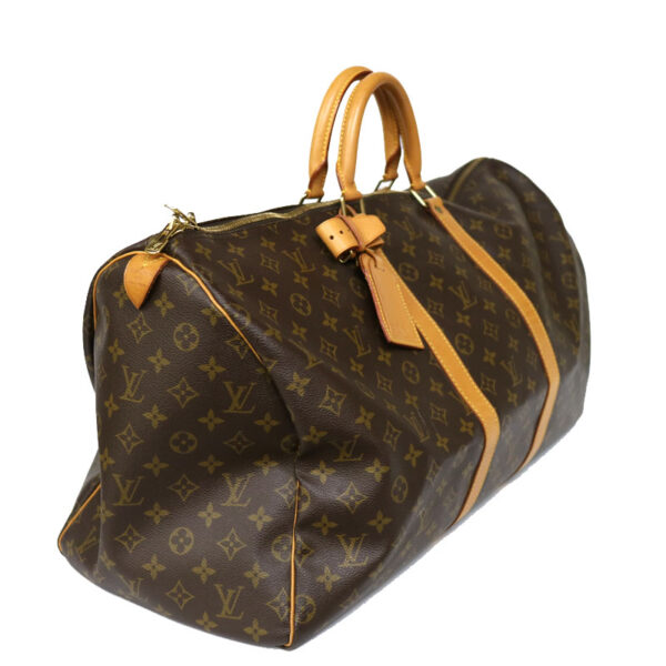 c21 4228 17 Louis Vuitton Keepall 55 Bag Monogram Canvas Brown