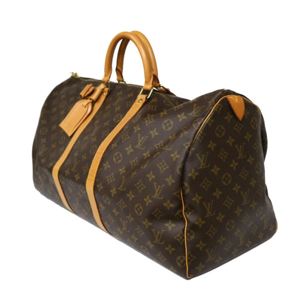 c21 4228 18 Louis Vuitton Keepall 55 Bag Monogram Canvas Brown