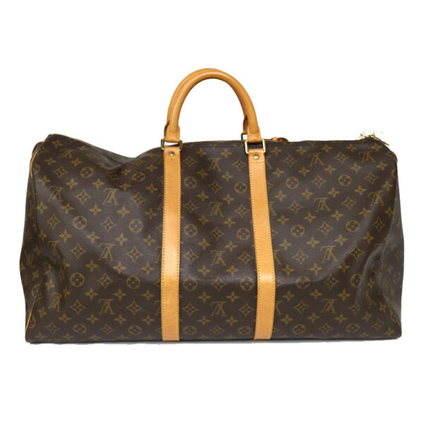 c21 4228 19 Louis Vuitton Keepall 55 Bag Monogram Canvas Brown