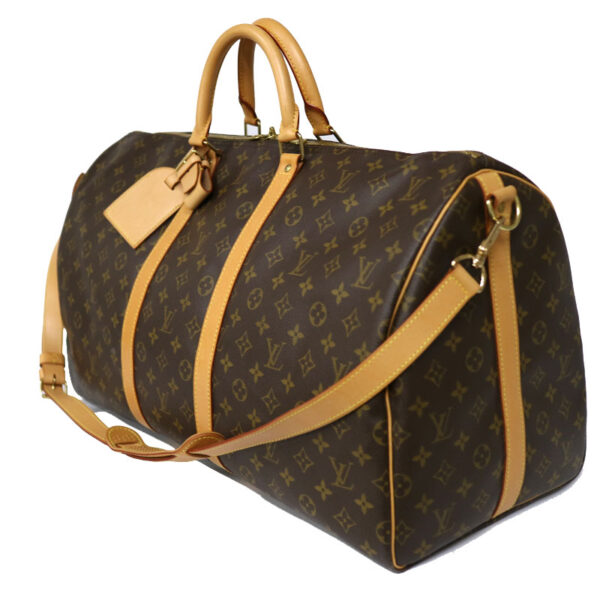 c21 4314 3 Louis Vuitton Keepall Bandouliere 55 Bag Monogram Canvas Brown