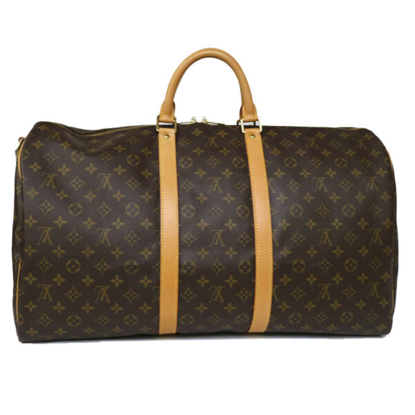 c21 4314 4 Louis Vuitton Keepall Bandouliere 55 Bag Monogram Canvas Brown