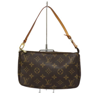 c21 5069 1 Louis Vuitton Sac Plat PM Handbag Monogram Canvas Brown