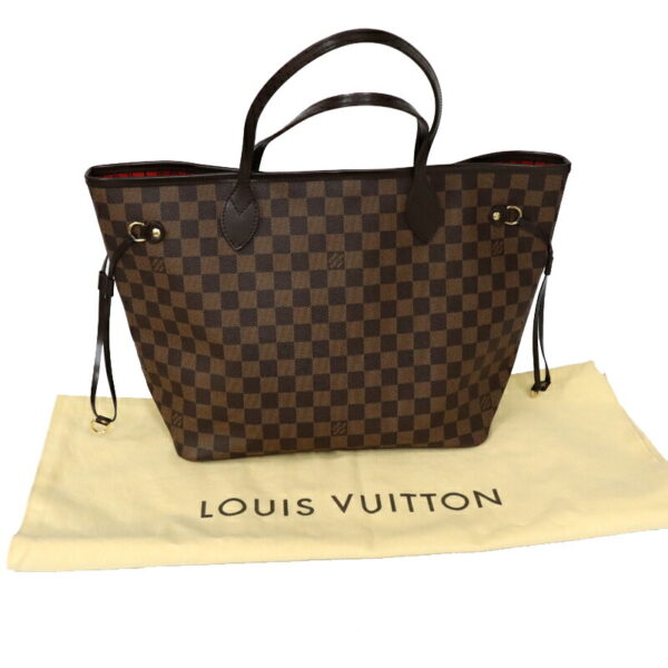 c21 6043 10 Louis Vuitton Neverfull MM Tote Bag Damier Ebene Brown