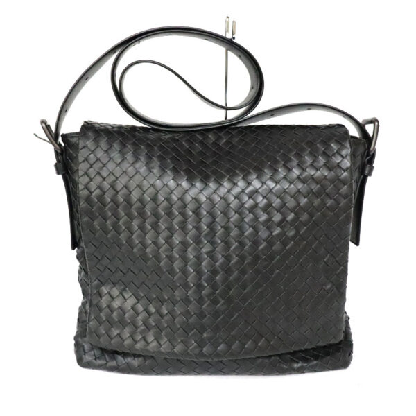 c21 6662 1 Bottega Veneta Shoulder Bag Intrecciato Leather Black