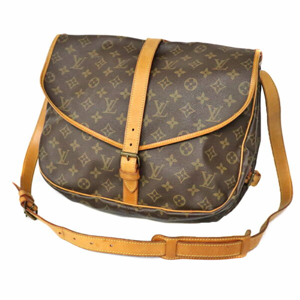 c22 1242 1 Louis Vuitton Saumur 35 Shoulder Bag Monogram Canvas Brown