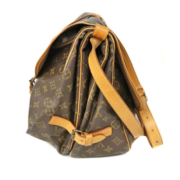 c22 1242 3 Louis Vuitton Saumur 35 Shoulder Bag Monogram Canvas Brown