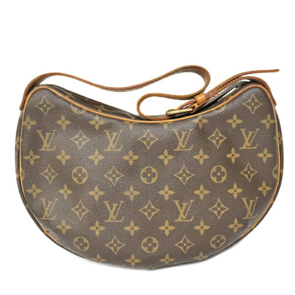 c22 1306 2 Louis Vuitton Croissant MM Shoulder Bag Monogram Brown