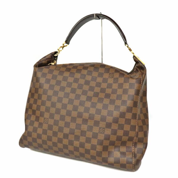 c22 1499 1 Louis Vuitton Portobello GM Shoulder Bag Damier Canvas Ebene Brown