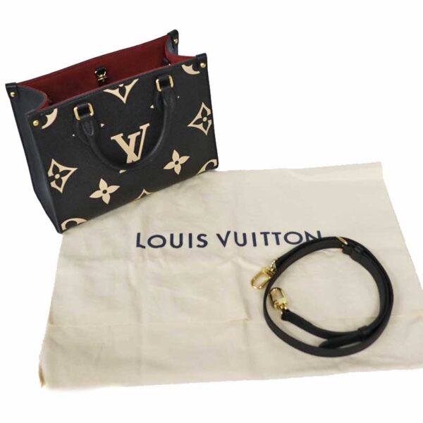 c22 1893 10 Louis Vuitton On the Go PM Tote Bag Leather Black