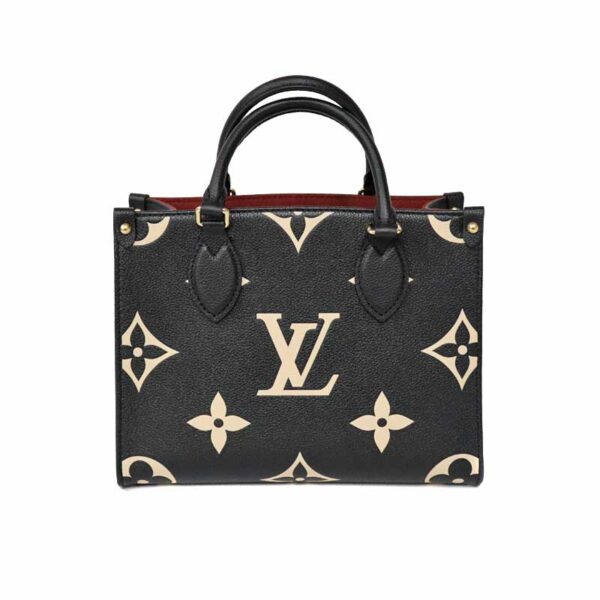 c22 1893 2 Louis Vuitton On the Go PM Tote Bag Leather Black