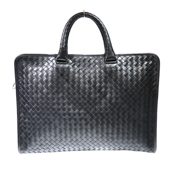 c22 1930 2 Bottega Veneta Business Bag Briefcase 2WAY Shoulder Black Leather