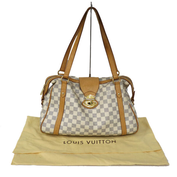 c22 2183 7 Louis Vuitton Stresa PM Shoulder Bag Damier Azur White