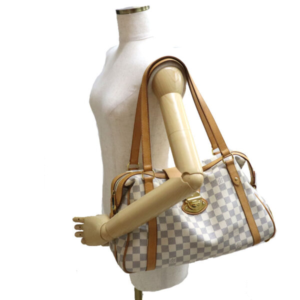 c22 2183 8 Louis Vuitton Stresa PM Shoulder Bag Damier Azur White